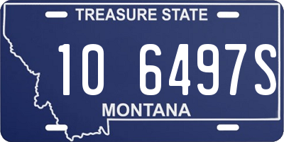 MT license plate 106497S