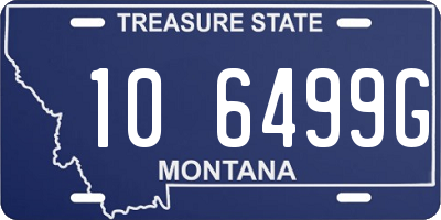 MT license plate 106499G