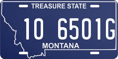 MT license plate 106501G