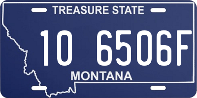 MT license plate 106506F