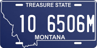MT license plate 106506M