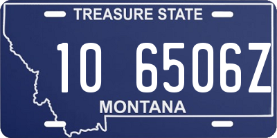 MT license plate 106506Z