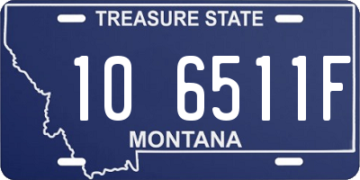 MT license plate 106511F