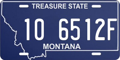 MT license plate 106512F