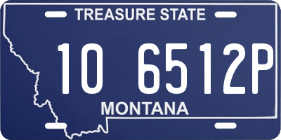 MT license plate 106512P