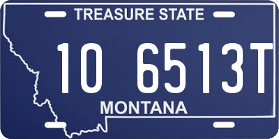 MT license plate 106513T