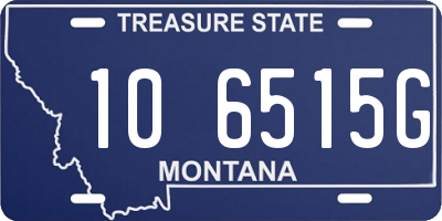 MT license plate 106515G