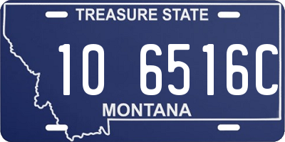 MT license plate 106516C