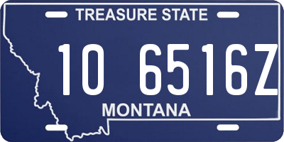 MT license plate 106516Z