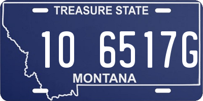 MT license plate 106517G