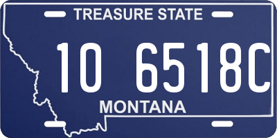 MT license plate 106518C