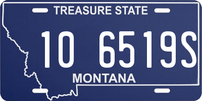 MT license plate 106519S