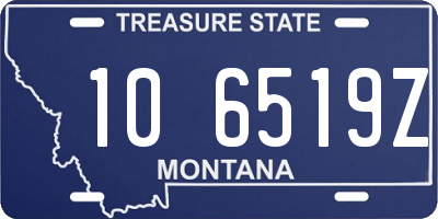 MT license plate 106519Z