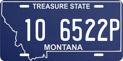 MT license plate 106522P