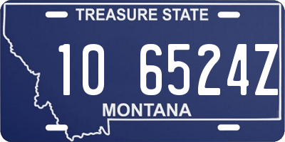 MT license plate 106524Z