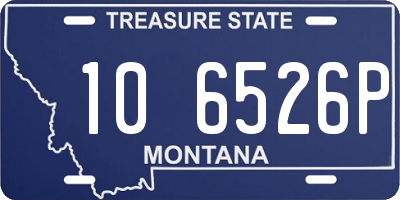 MT license plate 106526P