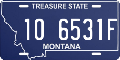 MT license plate 106531F