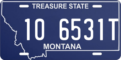 MT license plate 106531T