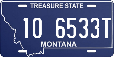 MT license plate 106533T