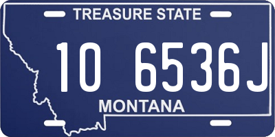 MT license plate 106536J