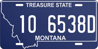 MT license plate 106538D