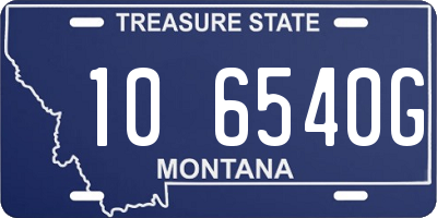 MT license plate 106540G