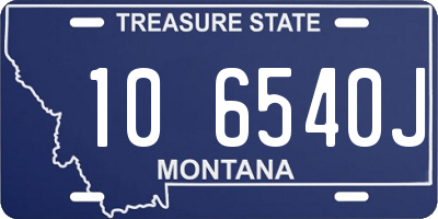 MT license plate 106540J