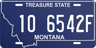 MT license plate 106542F