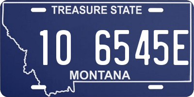 MT license plate 106545E