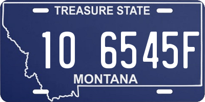 MT license plate 106545F