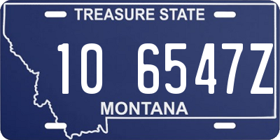 MT license plate 106547Z