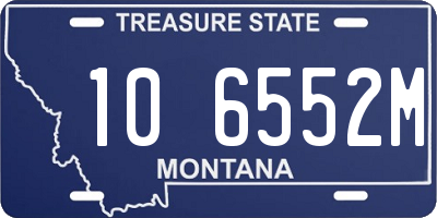 MT license plate 106552M