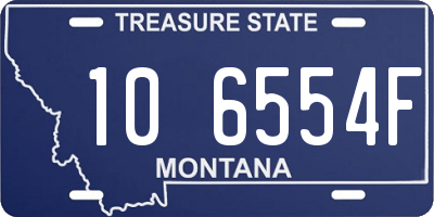 MT license plate 106554F