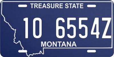 MT license plate 106554Z