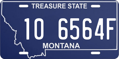 MT license plate 106564F