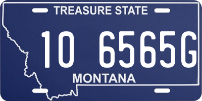 MT license plate 106565G