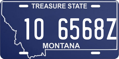 MT license plate 106568Z