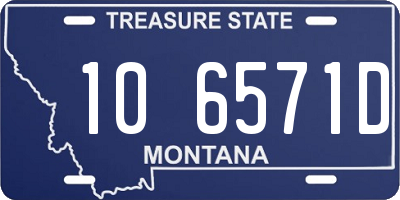 MT license plate 106571D