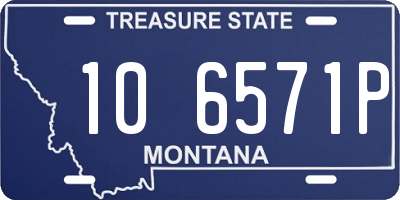 MT license plate 106571P