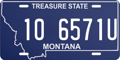 MT license plate 106571U