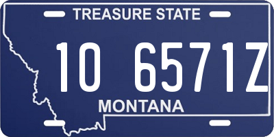 MT license plate 106571Z