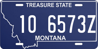 MT license plate 106573Z