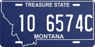 MT license plate 106574C