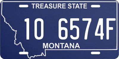 MT license plate 106574F