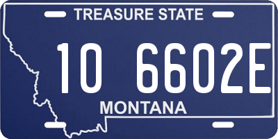 MT license plate 106602E