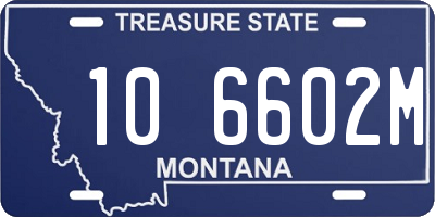 MT license plate 106602M