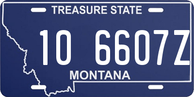 MT license plate 106607Z