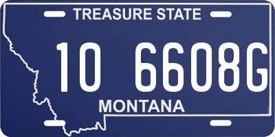 MT license plate 106608G