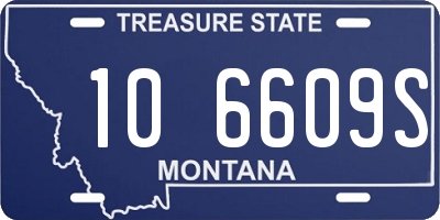 MT license plate 106609S