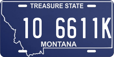 MT license plate 106611K